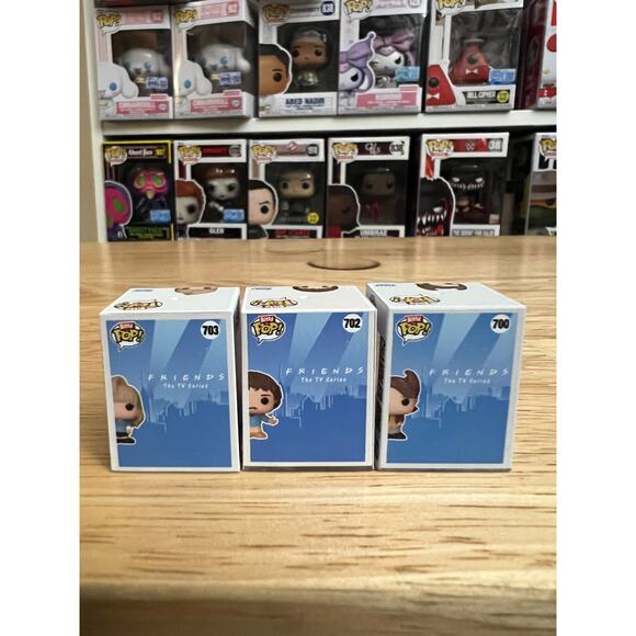 3 BITTY Friends 80s Hair 1" Funko Pops Ross Geller Rachel Green Chandler Bing TV - Picture 4 of 6
